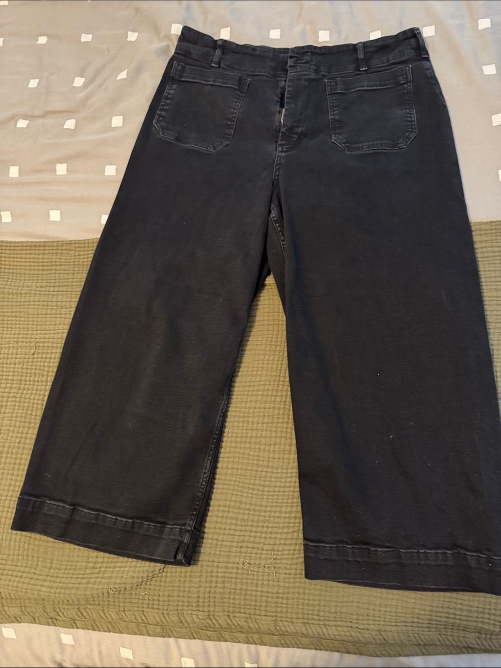 Women’s Colette Wide-Leg Cropped Black Jeans from Anthropologie